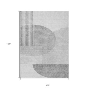 Homeroots 3' Brown Beige Ivory Geometric Indoor Outdoor Area Rug – Durable, Washable, Stylish For Any Space 9' X 12' Polyester 581291