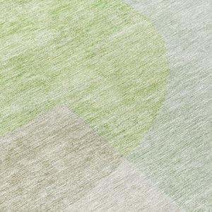 Homeroots 3' Brown Beige Ivory Geometric Indoor Outdoor Area Rug – Durable, Washable, Stylish For Any Space 8' Round Polyester 581295