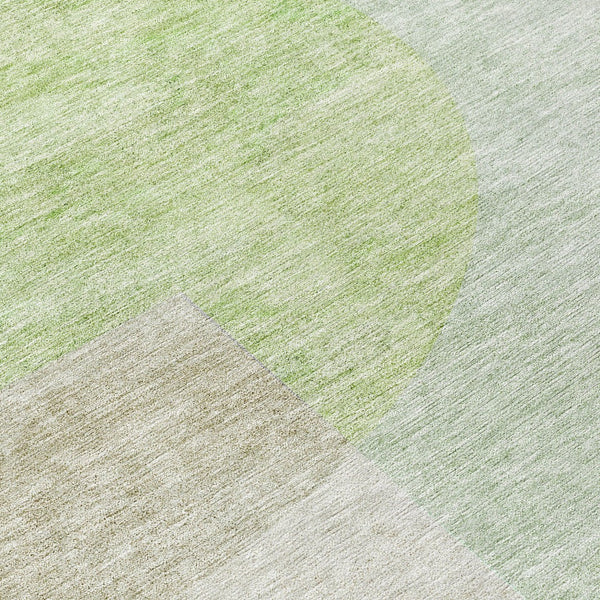 Homeroots 3' Brown Beige Ivory Geometric Indoor Outdoor Area Rug – Durable, Washable, Stylish For Any Space 8' Round Polyester 581295