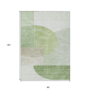 Homeroots 3' Brown Beige Ivory Geometric Indoor Outdoor Area Rug – Durable, Washable, Stylish For Any Space 8' X 10' Polyester 581296