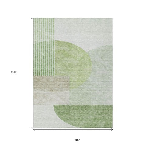 Homeroots 3' Brown Beige Ivory Geometric Indoor Outdoor Area Rug – Durable, Washable, Stylish For Any Space 8' X 10' Polyester 581296