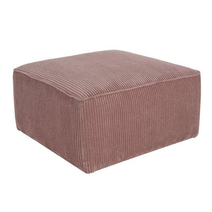 English Elm Upholstered Corduroy Square Ottoman Plywood Frame Sectional Footrest for Living Room Pink N757P414087P