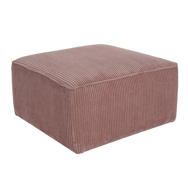 English Elm Upholstered Corduroy Square Ottoman Plywood Frame Sectional Footrest for Living Room Pink N757P414087P