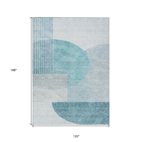 Homeroots 3' Brown Beige Ivory Geometric Indoor Outdoor Area Rug – Durable, Washable, Stylish For Any Space 10' X 14' Polyester 581310