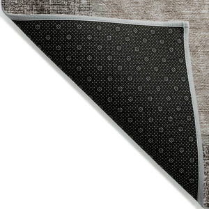 Homeroots 3' Eggplant Purple & Lavender Geometric Washable Indoor-outdoor Area Rug For Stylish Spaces 3' X 5' Polyester 581317