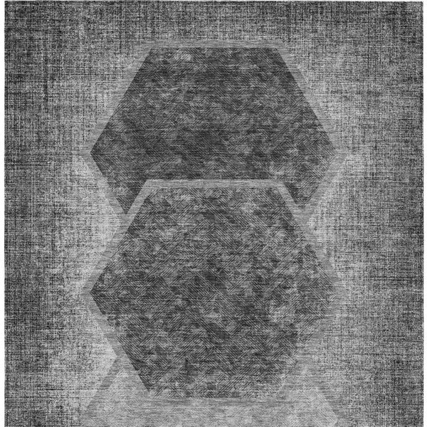 Homeroots 3' Eggplant Purple & Lavender Geometric Washable Indoor-outdoor Area Rug For Stylish Spaces 10' X 14' Polyester 581328