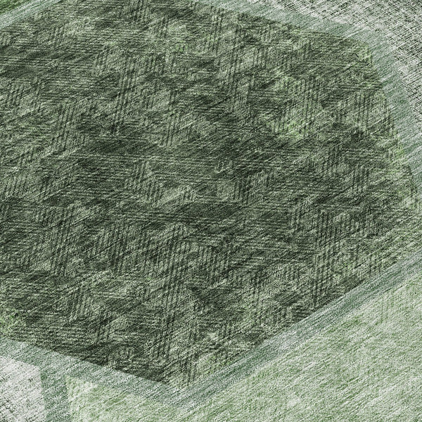 Homeroots 3' Eggplant Purple & Lavender Geometric Washable Indoor-outdoor Area Rug For Stylish Spaces 8' Round Polyester 581331