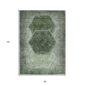 Homeroots 3' Eggplant Purple & Lavender Geometric Washable Indoor-outdoor Area Rug For Stylish Spaces 8' X 10' Polyester 581332