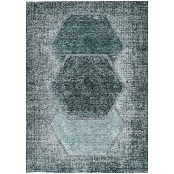 Homeroots 3' Eggplant Purple & Lavender Geometric Washable Indoor-outdoor Area Rug For Stylish Spaces 3' X 5' Polyester 581335