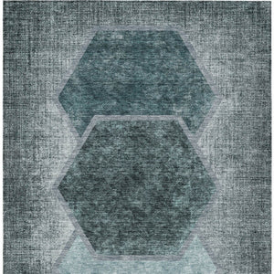 Homeroots 3' Eggplant Purple & Lavender Geometric Washable Indoor-outdoor Area Rug For Stylish Spaces 5' X 8' Polyester 581336