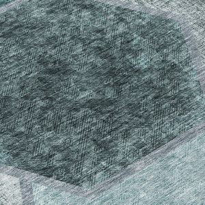 Homeroots 3' Eggplant Purple & Lavender Geometric Washable Indoor-outdoor Area Rug For Stylish Spaces 8' Round Polyester 581337