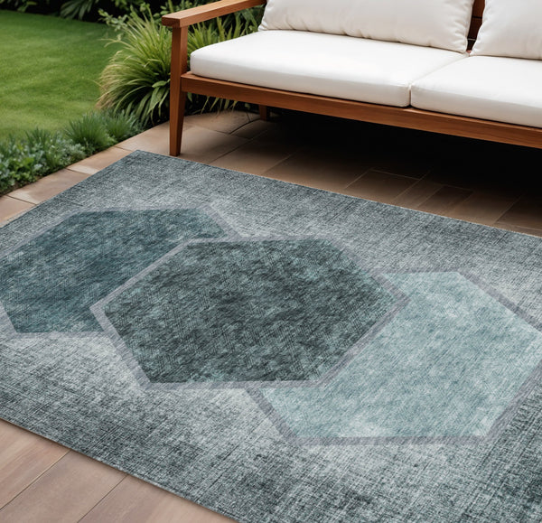 Homeroots 3' Eggplant Purple & Lavender Geometric Washable Indoor-outdoor Area Rug For Stylish Spaces 8' X 10' Polyester 581338