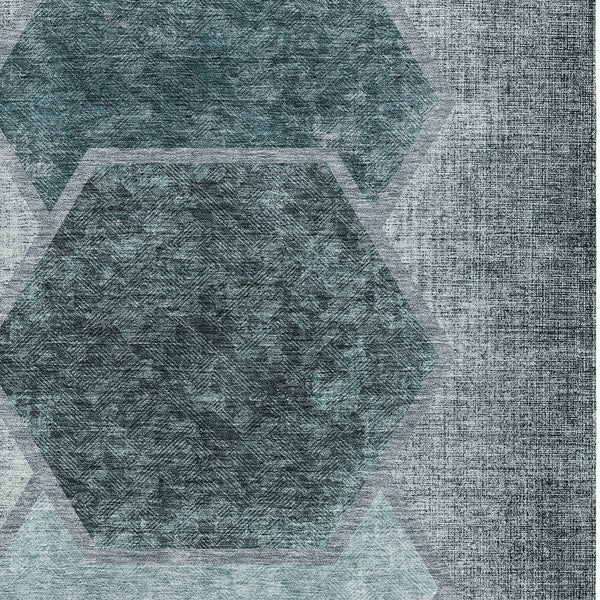 Homeroots 3' Eggplant Purple & Lavender Geometric Washable Indoor-outdoor Area Rug For Stylish Spaces 8' X 10' Polyester 581338