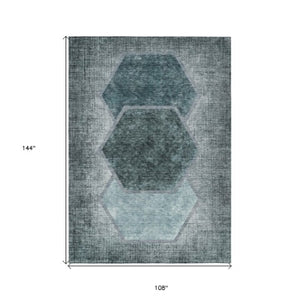 Homeroots 3' Eggplant Purple & Lavender Geometric Washable Indoor-outdoor Area Rug For Stylish Spaces 9' X 12' Polyester 581339