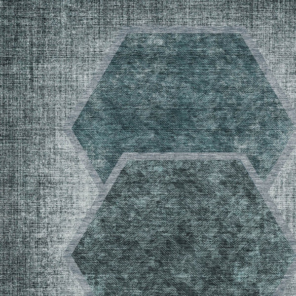 Homeroots 3' Eggplant Purple & Lavender Geometric Washable Indoor-outdoor Area Rug For Stylish Spaces 9' X 12' Polyester 581339