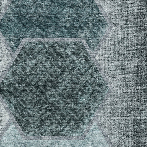 Homeroots 3' Eggplant Purple & Lavender Geometric Washable Indoor-outdoor Area Rug For Stylish Spaces 10' X 14' Polyester 581340