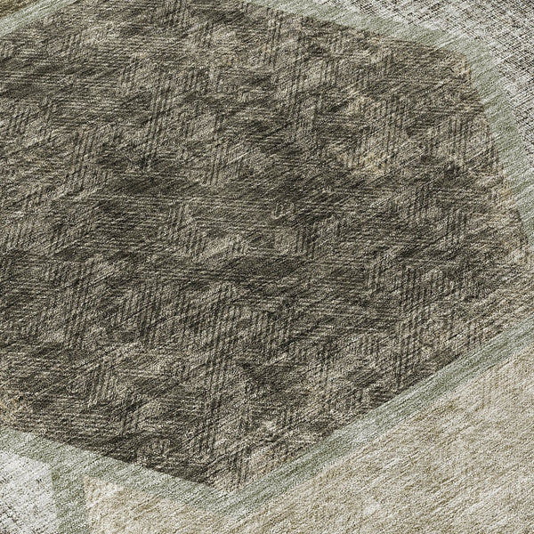 Homeroots 3' Eggplant Purple & Lavender Geometric Washable Indoor-outdoor Area Rug For Stylish Spaces 8' Round Polyester 581343