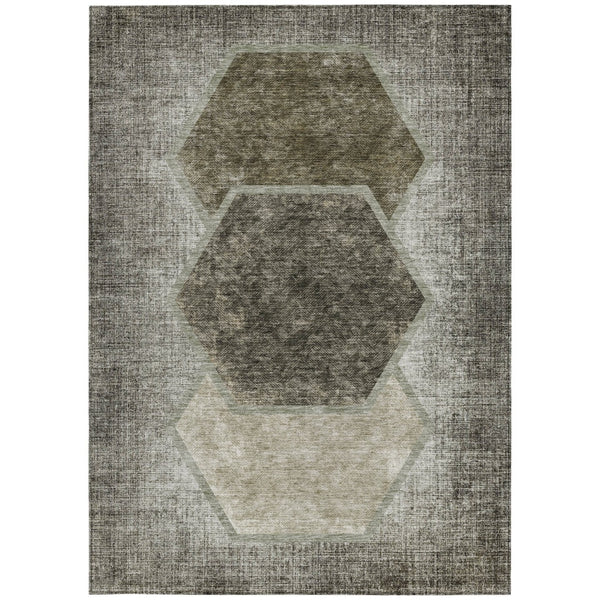 Homeroots 3' Eggplant Purple & Lavender Geometric Washable Indoor-outdoor Area Rug For Stylish Spaces 9' X 12' Polyester 581345