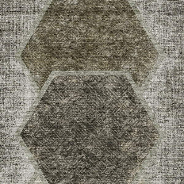 Homeroots 3' Eggplant Purple & Lavender Geometric Washable Indoor-outdoor Area Rug For Stylish Spaces 9' X 12' Polyester 581345