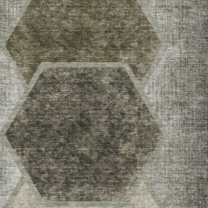 Homeroots 3' Eggplant Purple & Lavender Geometric Washable Indoor-outdoor Area Rug For Stylish Spaces 10' X 14' Polyester 581346