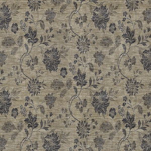 Homeroots 3' Brown Beige Chocolate Floral Rug - Washable Indoor Outdoor Area Rug For Versatile Spaces 3' X 5' Polyester 581347