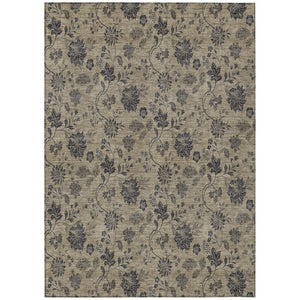 HomeRoots 5' Floral Indoor/Outdoor Area Rug - Washable, Stain-Resistant, Durable Design for Any Space 8' X 10' 581350