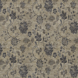 Homeroots 3' Brown Beige Chocolate Floral Rug - Washable Indoor Outdoor Area Rug For Versatile Spaces 8' X 10' Polyester 581350