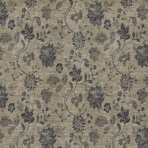 Homeroots 3' Brown Beige Chocolate Floral Rug - Washable Indoor Outdoor Area Rug For Versatile Spaces 10' X 14' Polyester 581352