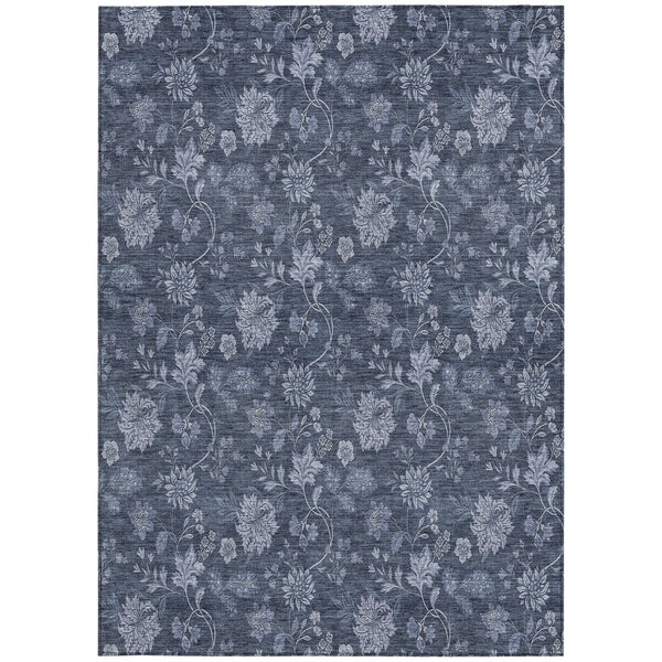 Homeroots 3' Brown Beige Chocolate Floral Rug - Washable Indoor Outdoor Area Rug For Versatile Spaces 9' X 12' Polyester 581357