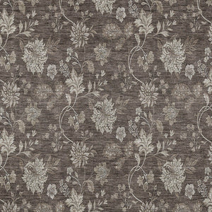 Homeroots 3' Brown Beige Chocolate Floral Rug - Washable Indoor Outdoor Area Rug For Versatile Spaces 3' X 5' Polyester 581359