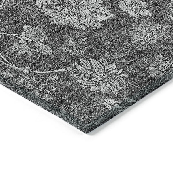 Homeroots 3' Brown Beige Chocolate Floral Rug - Washable Indoor Outdoor Area Rug For Versatile Spaces 10' X 14' Polyester 581370