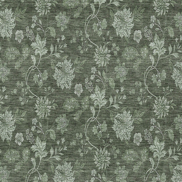 Homeroots 3' Brown Beige Chocolate Floral Rug - Washable Indoor Outdoor Area Rug For Versatile Spaces 8' X 10' Polyester 581374