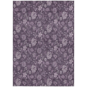 Homeroots 3' Brown Beige Chocolate Floral Rug - Washable Indoor Outdoor Area Rug For Versatile Spaces 5' X 8' Polyester 581378