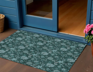 Homeroots 3' Brown Beige Chocolate Floral Rug - Washable Indoor Outdoor Area Rug For Versatile Spaces 3' X 5' Polyester 581383