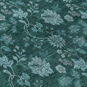 Homeroots 3' Brown Beige Chocolate Floral Rug - Washable Indoor Outdoor Area Rug For Versatile Spaces 8' Round Polyester 581385