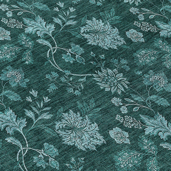 Homeroots 3' Brown Beige Chocolate Floral Rug - Washable Indoor Outdoor Area Rug For Versatile Spaces 8' Round Polyester 581385