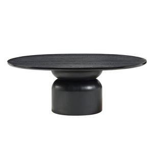 English Elm Marioly Contemporary Ash Veneer Dining Table in Black – 50mm MDF Top, 220lb Capacity, Sleek Design B2726S00476