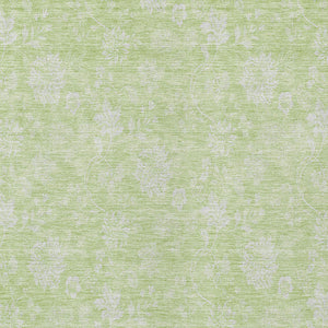 Homeroots 3' Artichoke Green Floral Washable Area Rug - Perfect For Indoor & Outdoor Spaces, Stain Resistant 5' X 8' Polyester 581396