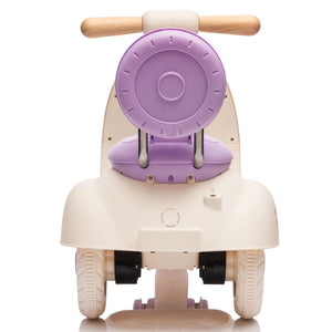 English Elm 12v Kids Electric Tricycle Toddler Ride on Scooter Wooden Handle Parental Remote Control Purple W1578P381425