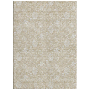 Homeroots 3' Artichoke Green Floral Washable Area Rug - Perfect For Indoor & Outdoor Spaces, Stain Resistant 10' X 14' Polyester 581412