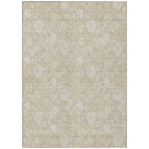 HomeRoots 5' Classic Floral Washable Area Rug - Durable Indoor/Outdoor Design Perfect for High-Traffic Spaces 10' X 14' 581412
