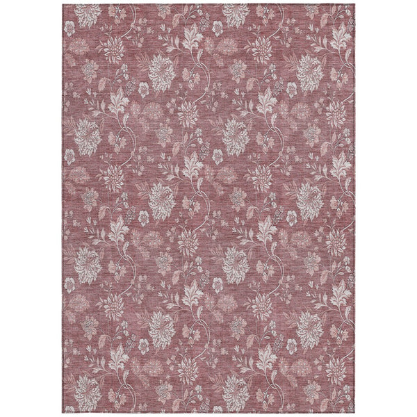 Homeroots 3' Artichoke Green Floral Washable Area Rug - Perfect For Indoor & Outdoor Spaces, Stain Resistant 10' X 14' Polyester 581418