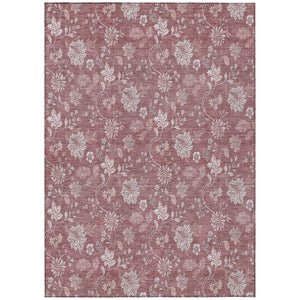HomeRoots 5' Blush Pink and Mauve Floral Area Rug - Durable, Washable Design for Indoor and Outdoor Spaces 10' X 14' 581418