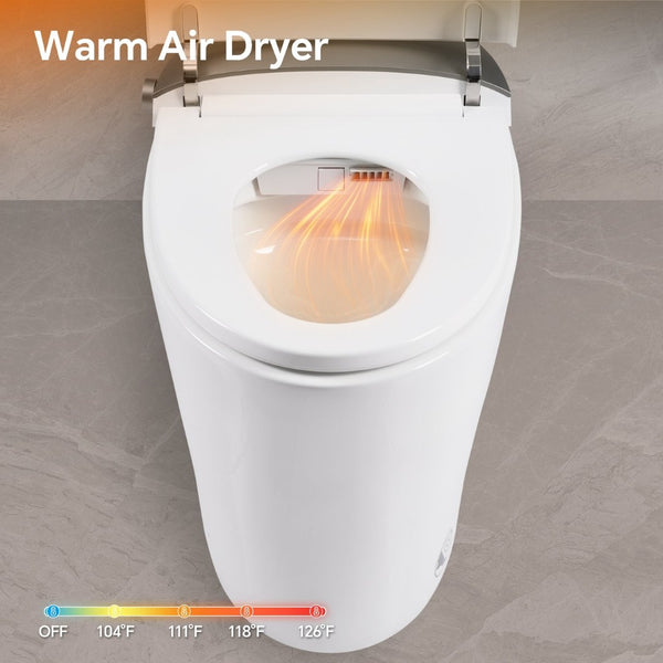English Elm Elongated Smart Bidet Toilet Ada Height Ceramic Dual Flush with Heated Seat Night N753P364980W