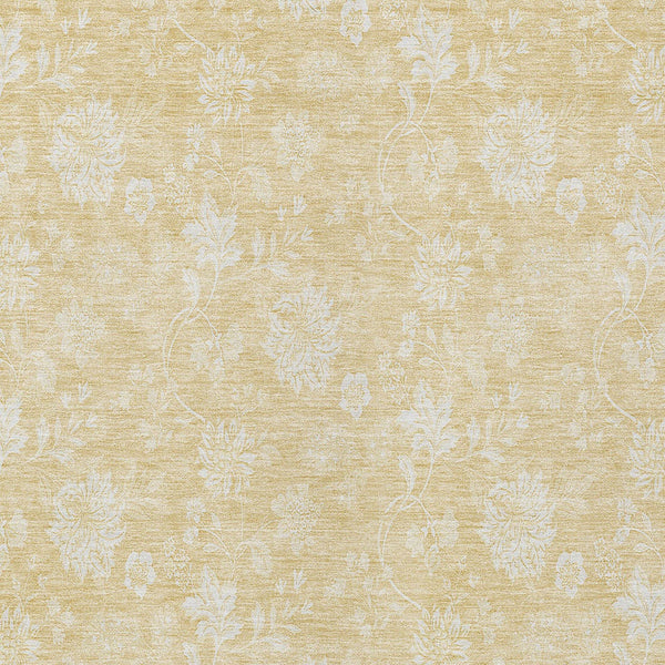 Homeroots 3' Artichoke Green Floral Washable Area Rug - Perfect For Indoor & Outdoor Spaces, Stain Resistant 5' X 8' Polyester 581426