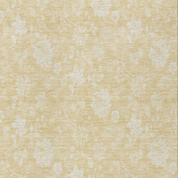 Homeroots 3' Artichoke Green Floral Washable Area Rug - Perfect For Indoor & Outdoor Spaces, Stain Resistant 8' X 10' Polyester 581428