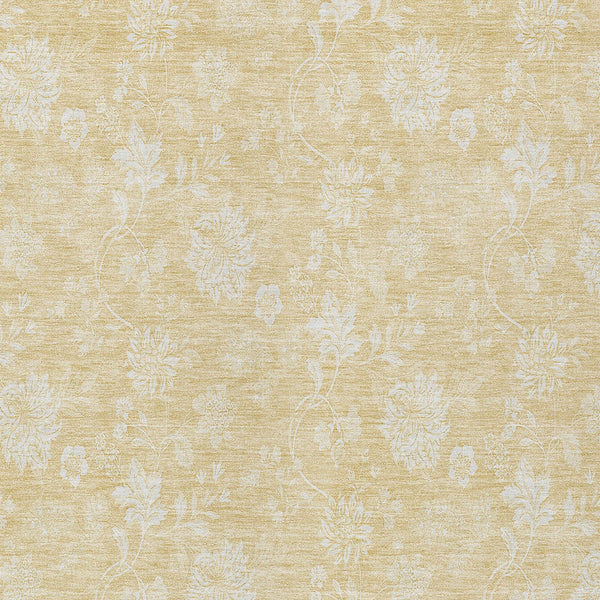 Homeroots 3' Artichoke Green Floral Washable Area Rug - Perfect For Indoor & Outdoor Spaces, Stain Resistant 10' X 14' Polyester 581430