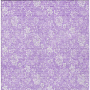 Homeroots 3' Artichoke Green Floral Washable Area Rug - Perfect For Indoor & Outdoor Spaces, Stain Resistant 3' X 5' Polyester 581431