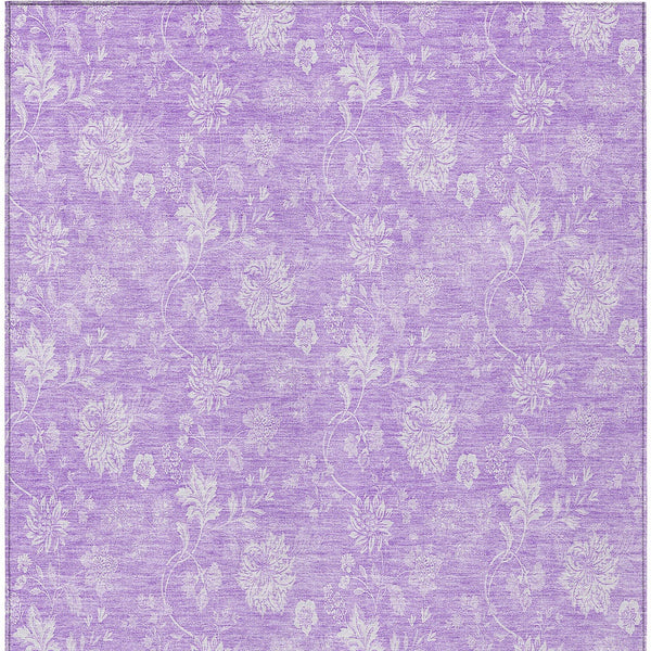 Homeroots 3' Artichoke Green Floral Washable Area Rug - Perfect For Indoor & Outdoor Spaces, Stain Resistant 10' X 14' Polyester 581436