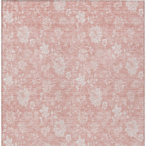 Homeroots 3' Artichoke Green Floral Washable Area Rug - Perfect For Indoor & Outdoor Spaces, Stain Resistant 3' X 5' Polyester 581437